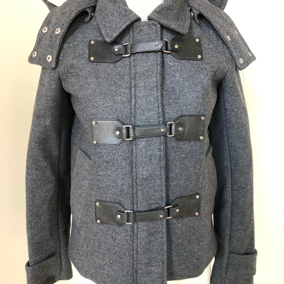 Michael Kors Military Style Hooded Jacket